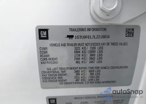 2020 GMC Sierra 1500 4Wd Short Box Denali from USA, damaged, VIN 1GTU9FEL7LZ216604